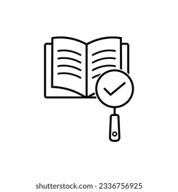 icon book and search vector eps 10