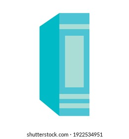 icono del libro parado sobre fondo blanco, diseño colorido, ilustración vectorial