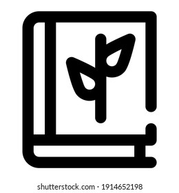 icon book to study nature using line style