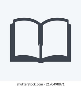 Libro de iconos. adecuado para el símbolo Wedding. estilo glifo. diseño simple editable. vector de plantilla de diseño. ilustración de símbolo simple