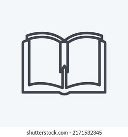 Icon Book. suitable for Wedding symbol. line style. simple design editable. design template vector. simple symbol illustration