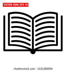 icon book vector simple design