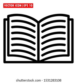 icon book vector simple design