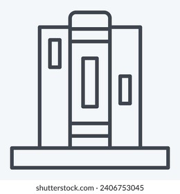 Icon Bookend. related to Home Decoration symbol. line style. simple design editable. simple illustration