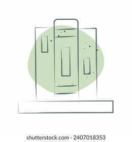 Icon Bookend. related to Home Decoration symbol. Color Spot Style. simple design editable. simple illustration