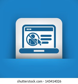 Icon of booking train ticket on web agency