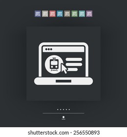 Icon of booking train ticket on web agency