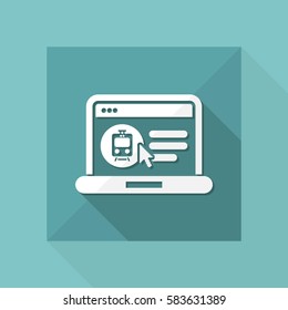 Icon of booking train ticket on web agency
