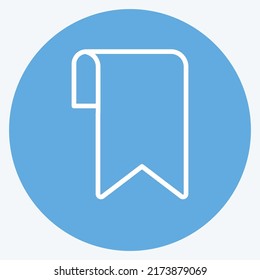 Icon Bookmark. suitable for Web Interface symbol. blue eyes style. simple design editable. design template vector. simple symbol illustration
