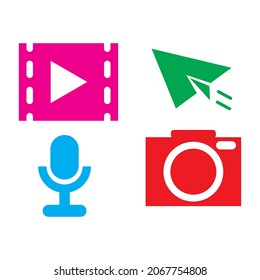 icon for bookmarking videos, messages, voice messages and pictures in social media