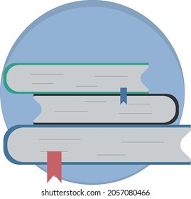 Icon of books in different colors professionally on a beautiful and harmonious background