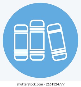 Symbolbücher. geeignet für das Symbol für mobile Apps. Blauer Augenstil. einfaches Design bearbeitbar. Designvorlage, Vektor. einfache Symbolillustration