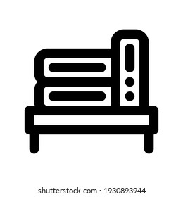 Icon bookshelf with style outline