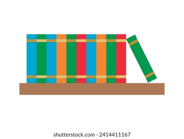 Icon of a bookstore with several books.