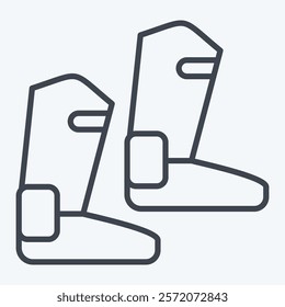 Icon Boot. related to Equestrian Sport symbol. line style. design editable