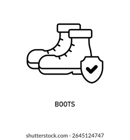 Ícone a botas, isolado contra um fundo limpo.