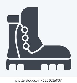 Icon Boots. related to Camping symbol. glyph style. simple design editable. simple illustration