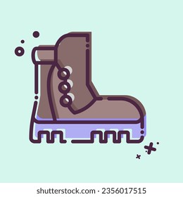 Icon Boots. related to Camping symbol. MBE style. simple design editable. simple illustration