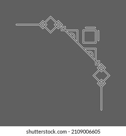 borde de icono. decorativo del marco de signos. Ilustración del vector