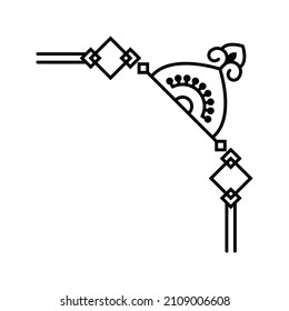 borde de icono. decorativo del marco de signos. Ilustración del vector