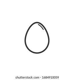 Icon border egg on white background