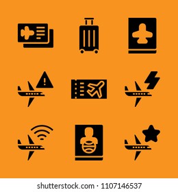 icon, border, tourist and arrival icon set. Vector illustration for web and design.