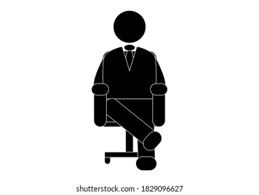 Icon of a boss sitting in an office chair.