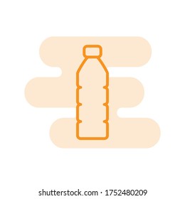 Icon bottle design template filled