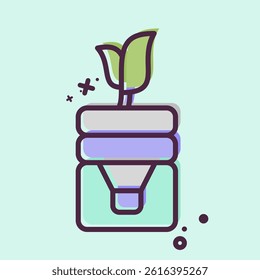 Icon Bottle Recycle. related to Save the World symbol. MBE style. editable