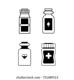 icon bottle and symbol