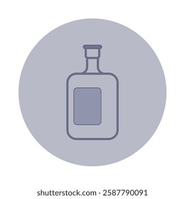 Icon of bottle, symbolizing drink choice. Alcoholic drinks concept