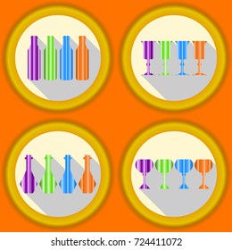 Icon of Bottles and Glasses