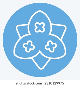 Icon Bougainvillea. related to Flowers symbol. blue eyes style. simple design editable. simple illustration