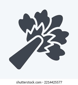 Icon Bouquet. suitable for Garden symbol. glyph style. simple design editable. design template vector. simple illustration