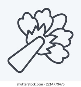 Icon Bouquet. suitable for Garden symbol. line style. simple design editable. design template vector. simple illustration