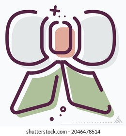 Icon Bow - MBE Syle - Simple illustration, Editable stroke, Design template vector, Good for prints, posters, advertisements, announcements, info graphics, etc.