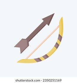 Icon Bow. related to American Indigenous symbol. flat style. simple design editable. simple illustration