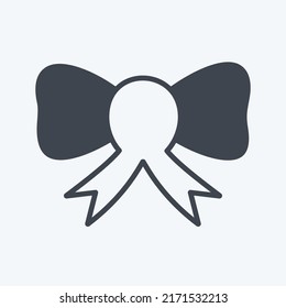 Icon Bow. suitable for Wedding symbol. glyph style. simple design editable. design template vector. simple symbol illustration