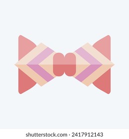 Icon Bow tie. related to Hipster symbol. flat style. simple design editable. simple illustration