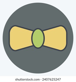 Icon Bow Tie. related to Ireland symbol. color mate style. simple design editable. simple illustration