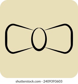 Icon Bow Tie. related to Ireland symbol. hand drawn style. simple design editable. simple illustration