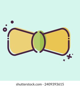 Icon Bow Tie. related to Ireland symbol. MBE style. simple design editable. simple illustration