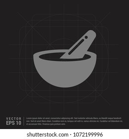 Icon of bowl and chopsticks - Black Creative Background