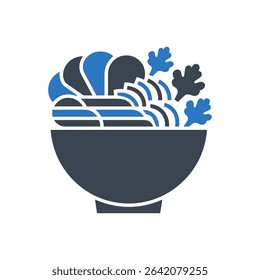 Icon of a bowl of noodles with herbs