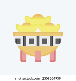 Icon Bowl. related to Chinese New Year symbol. flat style. simple design editable