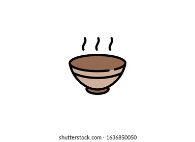 Icon Bowl  Vector Graphic Perfect for Restaurant