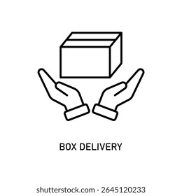 Icon a box delivery, isolated against a clean background.