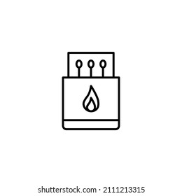 Symbolbox der Übereinstimmungen. Symbolbox der Übereinstimmungen. Übereinstimmungen mit Vektorgrafik, Symbol für verbrannte Matches