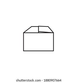icon of a box with outline style design. high quality black style vector icons