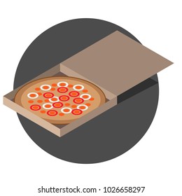 icon of a box with pizza